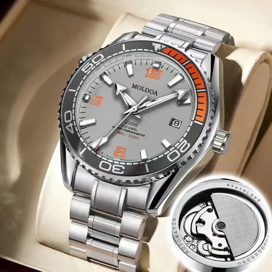 relogio masculino Relógio mecânico masculino automático calendário relógio de pulso luminoso relógio mecânico oco mascul