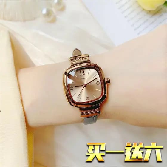 relogio feminino relogio feminino pequeno Relógio feminino nicho luz luxo ins estilo cubo açúcar High-End sentimento sim