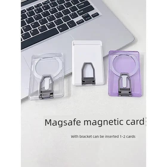 carteira magsafe Porta-cartões magnético transparente forte Porta-cartões magnético adequado para Apple iPhone16ProMagSa
