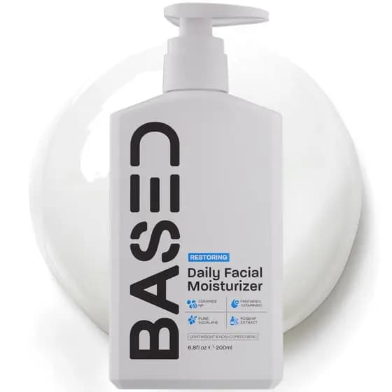 Hidratante Facial Diário Masculino BASED - Hidratante Facial Diário com Esqualano e Óleo de Rosa Mosqueta - Ajuda a Fort
