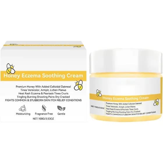 Creme de Mel para Eczema, Com Hidratação Profunda, 100g, Hidratante para Alívio do Eczema, Loção Reparadora para Pele Se