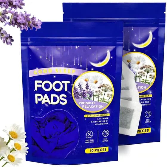 Pads para os Pés para Boa Noite de Sono - Cuidado Premium para os Pés com Infusão de Lavanda e Camomila, um Ritual de Ar
