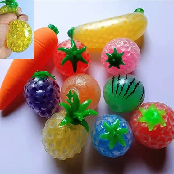 Bola de Apertar em Forma de Fruta Fofa e Macia, Brinquedo Grande para Alívio do Estresse, Adequado para Crianças Aliviar