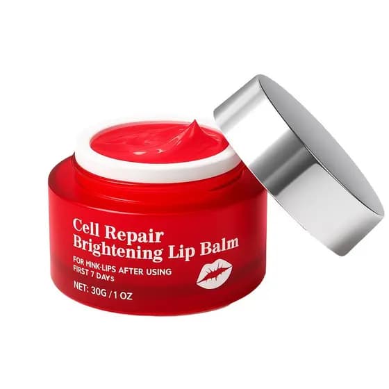 Bálsamo Labial Reparador e Iluminador, Atenua as Linhas Labiais, Suaviza Lábios Escuros, Hidratante e Volumizador, Acaba