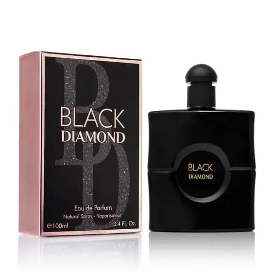 Black Diamond para Mulheres Eau De Parfume - Notas de Topo de Pimenta Rosa e Flor de Laranjeira - Notas de Base de Bauni