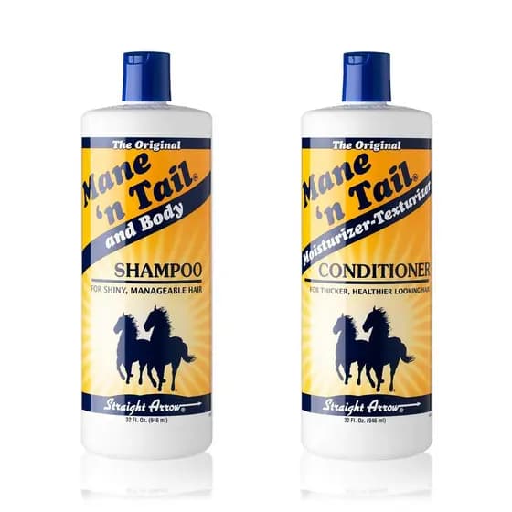 Conjunto de Shampoo e Condicionador Mane 'N Tail (32 oz cada) para Cavalos e Humanos para uma Limpeza e Condicionamento