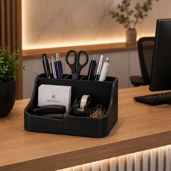 Porta Canetas Organizador de Mesa Escritorio Moderno Multifuncional Divisória para Objetos