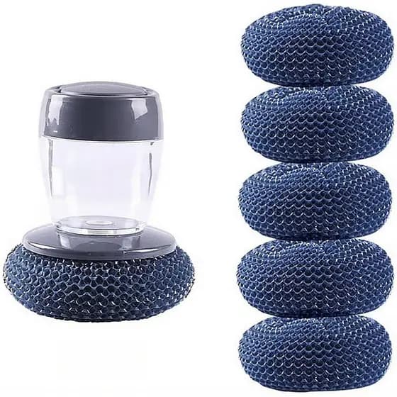 Dispensador de Sabão, Escova de Limpeza de Cozinha, Lavador Automático de Líquidos para Panelas, Escova para Louça
