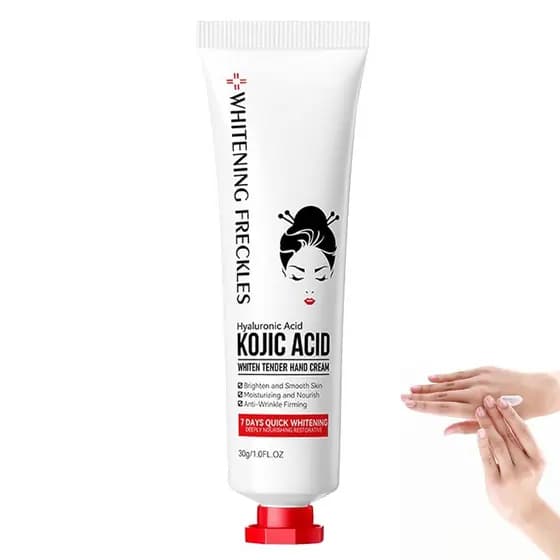 Creme para Mãos com Ácido Kójico, Hidratante Anti-Envelhecimento, Cuidado para as Mãos, Uniformiza o Tom, Combate Danos