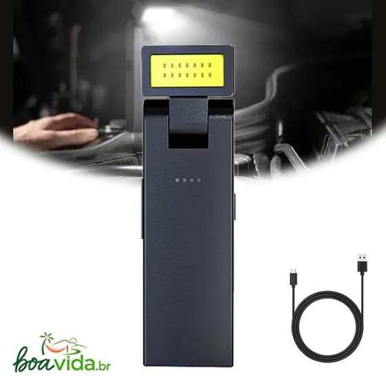 Lanterna De Chaveiro Led, Luz De Trabalho 360° Portátil Recarregável USB Super Brilhante Clipe De Chapéu À Prova D'água