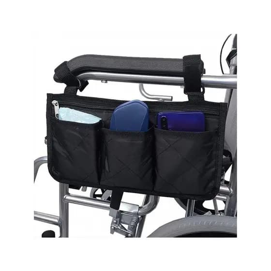Bolsa de armazenamento para cadeira de rodas, bolsa de armazenamento traseira para cadeira de rodas elétrica, apoio de b