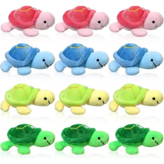 Sratte 12 Peças Mini Tartaruga de Pelúcia, Brinquedos de Pelúcia Macios de Pequenas Tartarugas Marinhas para Adultos, De