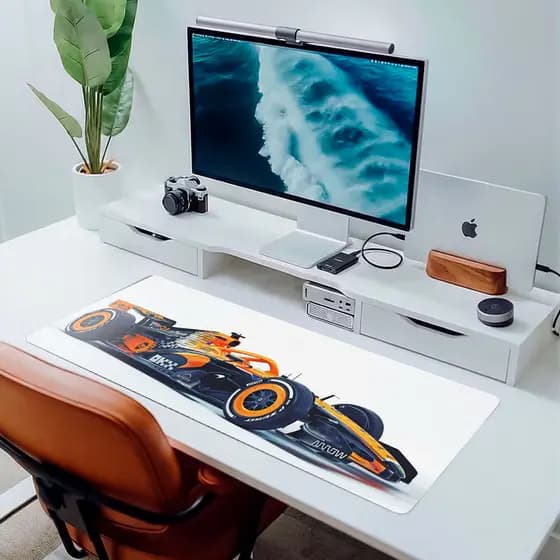 MousePad Gamer McLaren Fórmula 1 80x30 Deskpad Gamer Grande Premium Personalizado Grande RGB Anime