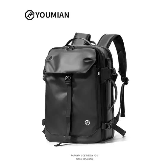 Mochila multifuncional de grande capacidade, masculina, viagem de negócios, esportes ao ar livre, expansão à prova d'águ