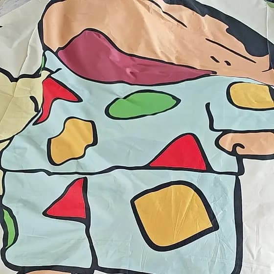 NÃO. 24 Lençol Shin-Chan 2 * 2.3 Sarja de algodão puro sem fluorescente