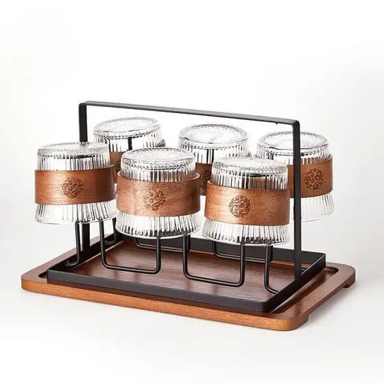 Rack de copo de chá prateleira rack suporte de copo de café ferro suporte de copo de água doméstico sala de estar copo d