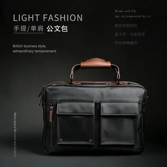 Bolsa de negócios simples bolsa masculina bolsa de ombro bolsa de arquivo bolsa de computador maleta de embreagem de esc
