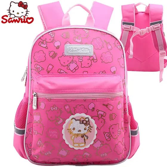 Hellokitty mochila escolar Hello Kitty meninas mochila escolar primária estudante grande capacidade leve mochila grau 1-