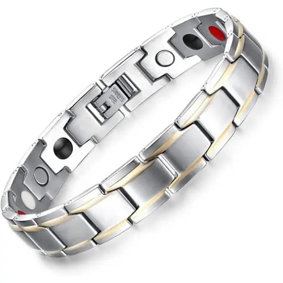 Pulseira Magnética Super Forte - Cada ímã tem 3500 Gauss - Pulseira Magnética Unissex - Comprimento Ajustável - Pulseira