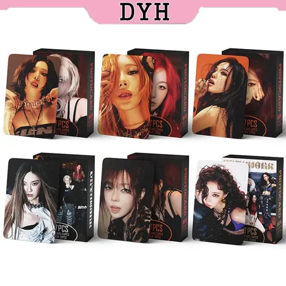 127 peças/caixa, álbum de cartões fotográficos aespa《Dirty Work》KARINA GISELLE Winter NINGNING, cartão adesivo LOMO, sér