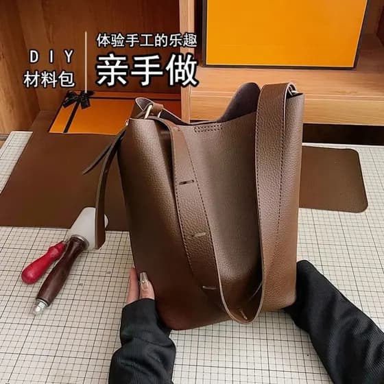 Saco tecido à mão caseiro diy Material presente para namorada portátil Cross-corpo pequeno saco quadrado costurado à mão
