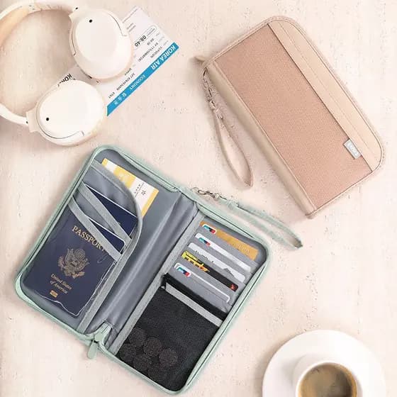 Capa de Passaporte À Prova D'água - Bolsa Organizadora de Documentos Familiares