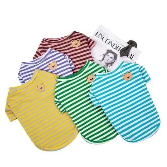 Roupas De Verão Para Cães Pequenos Moda Camisa De Cachorro Urso Impressão Filhote Fina Bonito Gato Tira Colete Chihuahua
