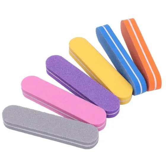 10 Pçs Mini Buffers De Arquivo De Unhas Esponja 100/180 Grão Dupla Face Bloco De Lixamento Gel Polimento Espuma Manicure