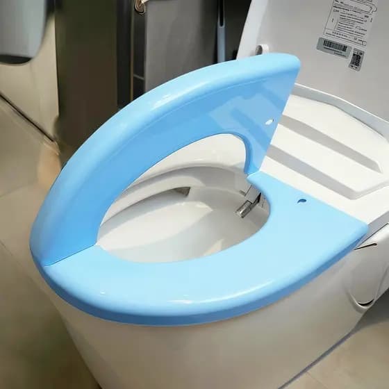 Assento de vaso sanitário dobrável para viagem, plástico portátil, assento de vaso sanitário, capa de vaso sanitário, à