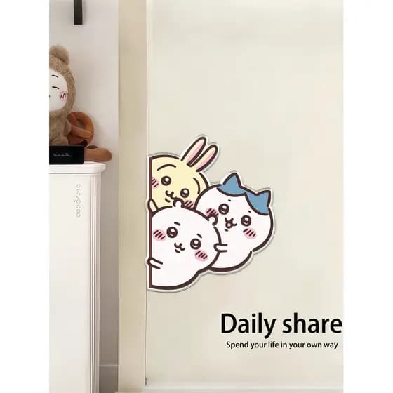 Adesivos de desenho animado de desenho animado, capa de decoração de parede, transformação feia, ferramenta útil, rachad