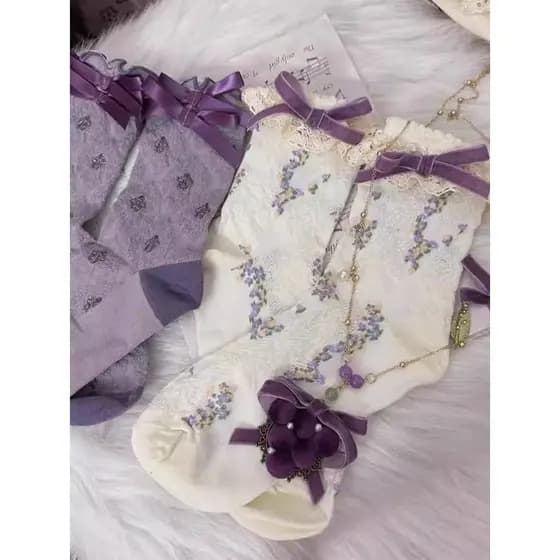 Lolita lolita lolita uva jardim lolita estilo meias tubo médio elementos outono inverno estilo respirável All-match meni