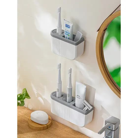 Rack de escova de dentes elétrica sem perfuração, banheiro, família, suporte de escova de dentes, pasta de dentes, rack