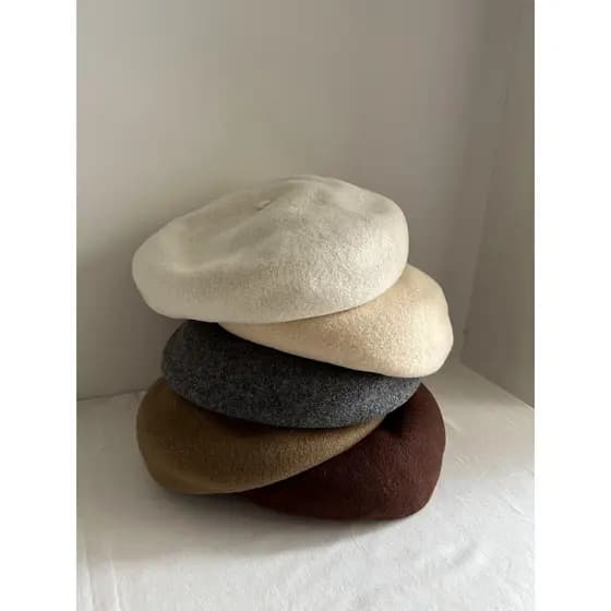 Moda na moda boina influenciador engrossado branco quente versão Extra grande boina tipo nuvem circunferência da cabeça