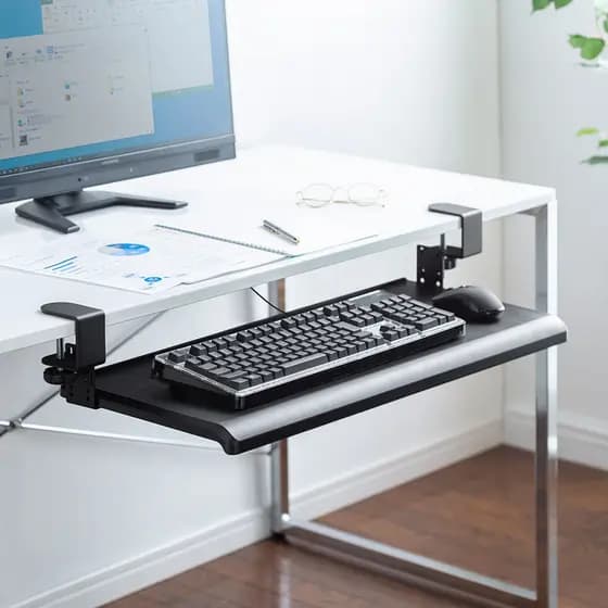 Japão Japão Japão SANWA Suporte de teclado Suporte de rack de gaveta sem perfuração sob o suporte de mesa Placa de exten