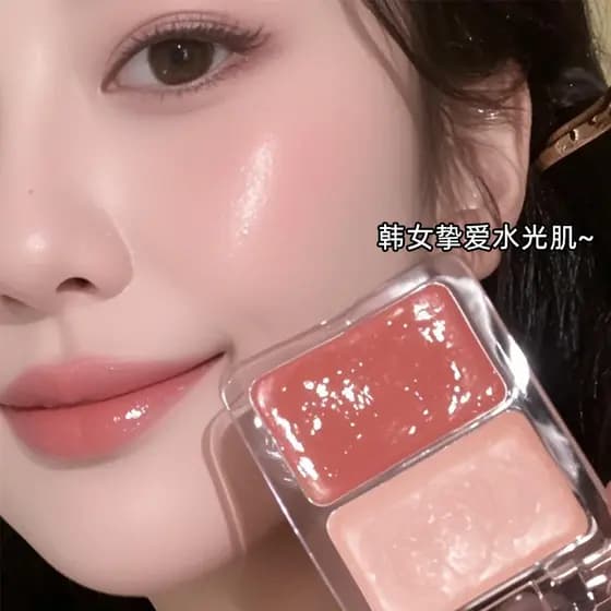 Coreano menina grupo brilho de água blush creme brilho de água blush paleta alto brilho blush bens domésticos barato Su