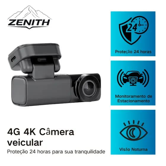 Câmera Veicular Lente Dupla Gravação em Loop Visão Noturna câmera Automotiva Full HD DVR Automotivo