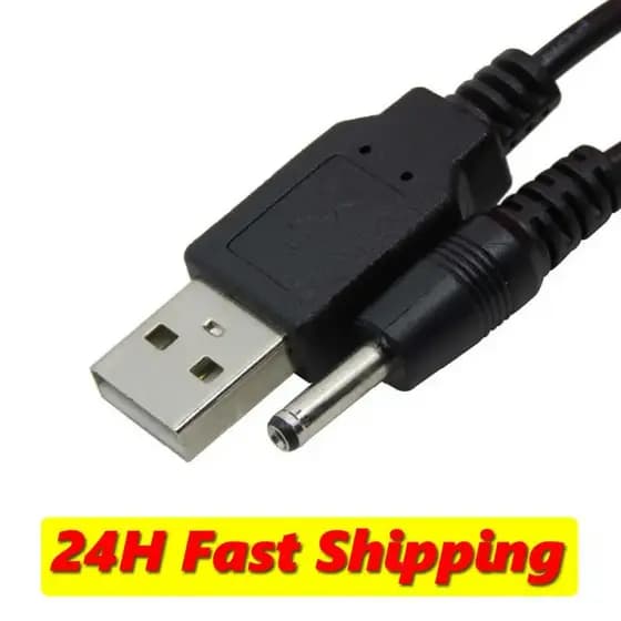 Cabo de Carregamento Universal RYRA DC 2.5 USB para Interface DC2.0/2.5/3.5/5.5MM, Cabo de Dados e Alimentação USB, Cabo