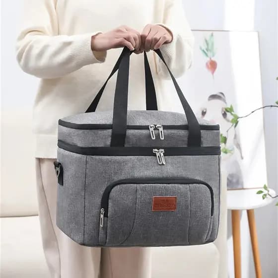 Bolsa Térmica Oxford de Grande Capacidade para Almoço, Portátil, Impermeável, para Piquenique, Cooler, Caixa Térmica par