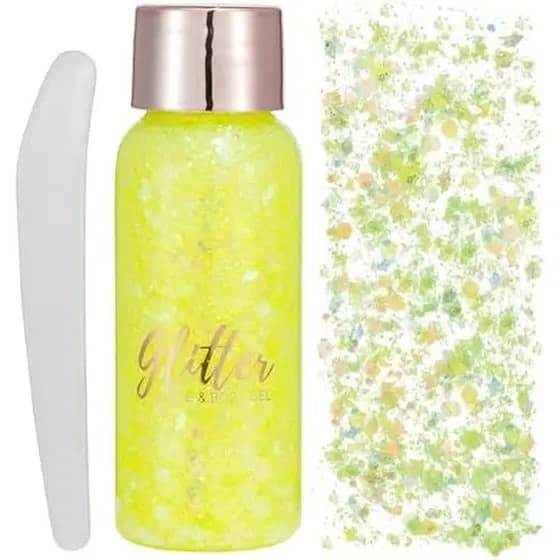 Gel De Glitter Corporal , Lantejoulas De Sereia Com Brilho Facial Robusto De Mardi Gras , De Cabelo Brilhante , Acessóri
