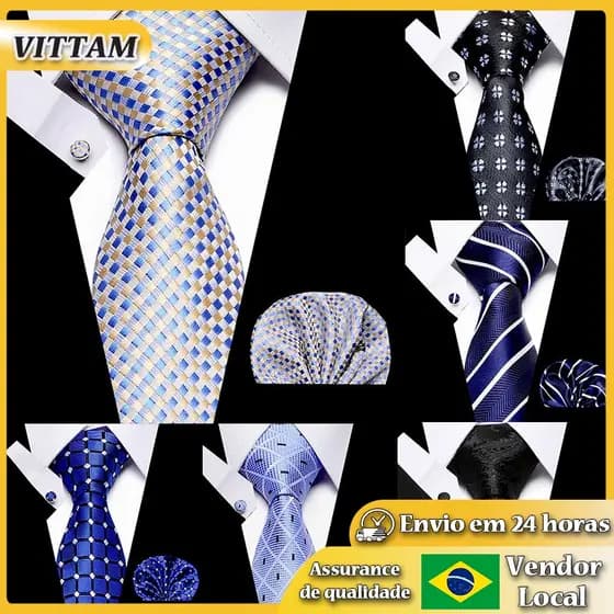 VITTAM Roupa Formal profissional, gravata de negócios, acessórios combinando, camisa de moda de negócios, conjunto de gr