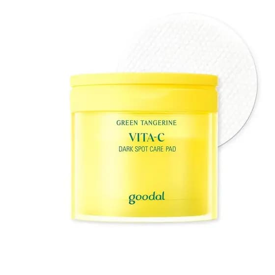 GOODAL Green Tangerine Vita C Toner Pads, Cuidados com a Pele Coreana, K-Beauty, Pele de Vidro, 70 Folhas FAMT