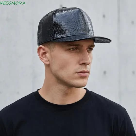 Boné De Beisebol Kesselmanmoda , Chapéu De Hip-hop De Aba Plana Com Protetor Solar Snapback Padrão De Crocodilo Ajustáve