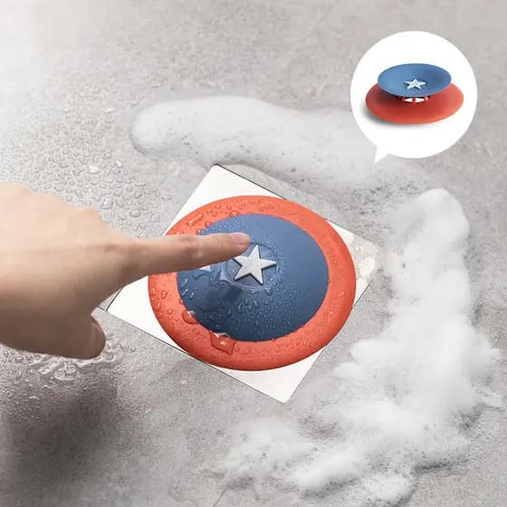 Estoque Pronto Press Pop Up Anti Odor Tampa De Drenagem De Piso TPR Clog Pia Filtro Rolha Para Cozinha Banheiro Acessóri