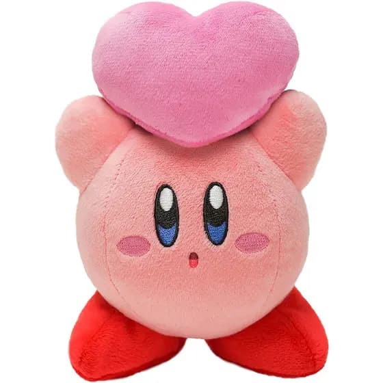 Sanei Kirby Kirby Adventure Sonho Terra Kirby Pelúcia Japão Importação (Kirby Coração Kp33) 30cm