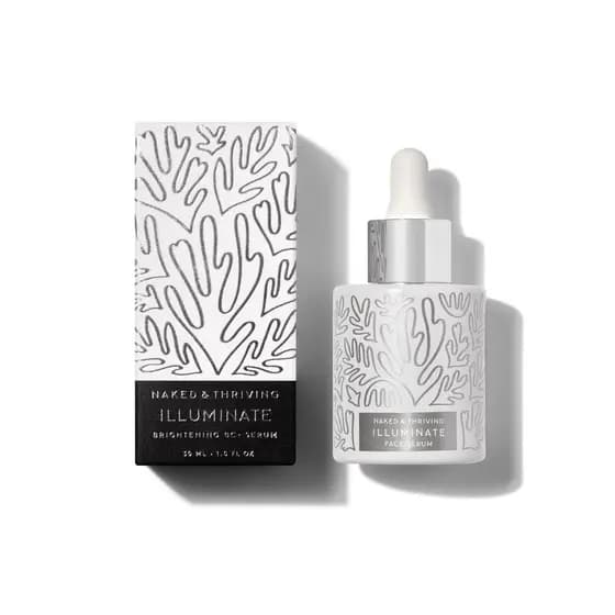 Naked & Thriving Serum Facial Iluminador BC+ | Ácido Hialurônico, Vitamina C, Bakuchiol | Cuidados com a pele orgâni