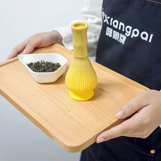 Batedor de chá de plástico ABS da marca Brown Elephant, escova de matcha com 100 cerdas para latte, confeitaria, culinár