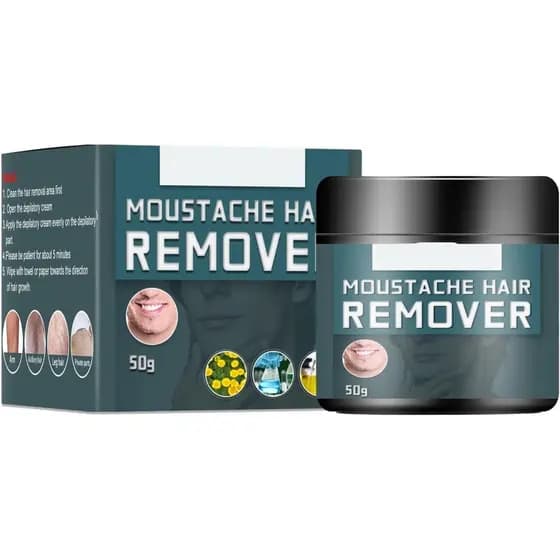 Creme Depilatório Masculino para Remoção de Pelos do Rosto, Axilas, Pernas e Peito - Suave, Não Irritante e Redutor de P