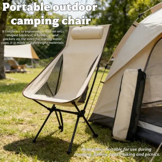 Nova cadeira de acampamento ao ar livre Ultra-leve portátil dobrável fezes de alta qualidade liga de alumínio cadeira de