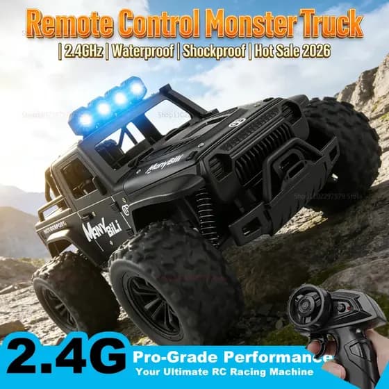 1 : 16 SY8 RC Caminhão Off-Road 20KM/H Corpo De Liga De Alta Velocidade Luzes LED 2.4G Controle Remoto Todo Terreno Mons