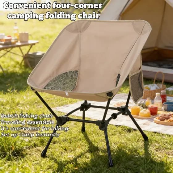 Cadeira de acampamento portátil/cadeira de viagem dobrável/cadeira de pesca ao ar livre leve com encosto de cabeça/cadei